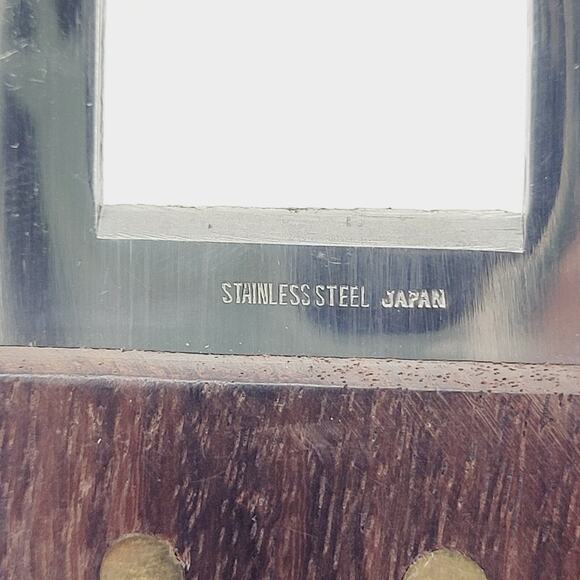 Vintage Beer Can Bottle Wood Handles Stainless Steel Made in Japan Square Handle - Picture 3 of 5